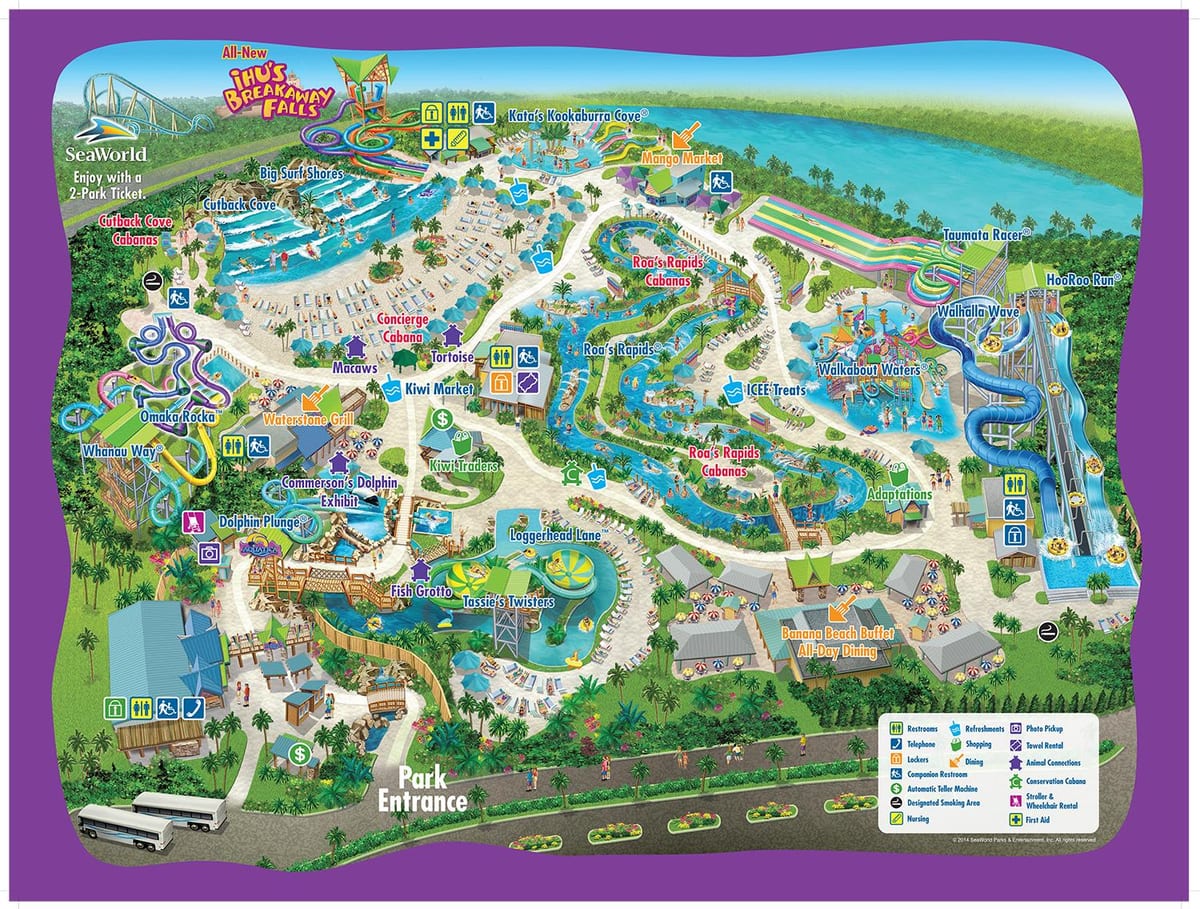 kart av Aquatica Orlando