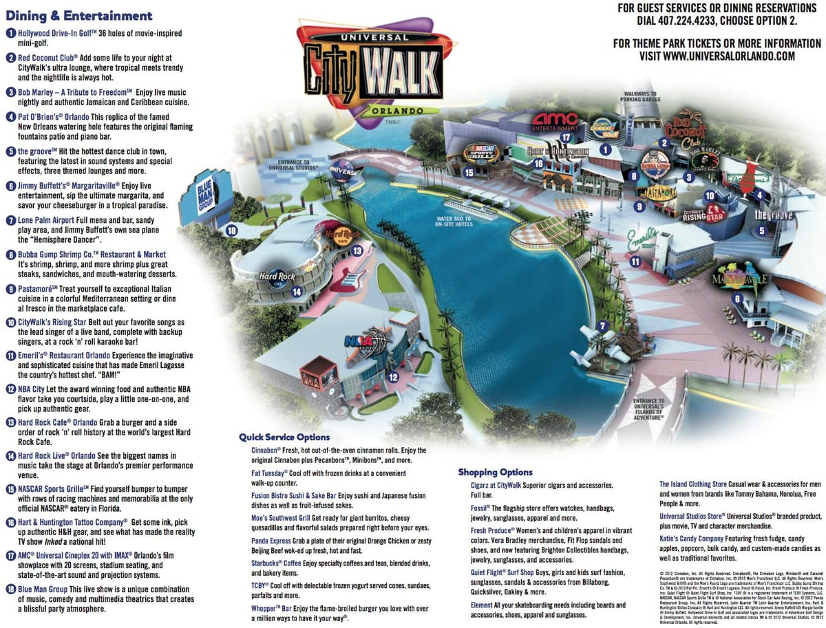 Universal Orlando citywalk kart