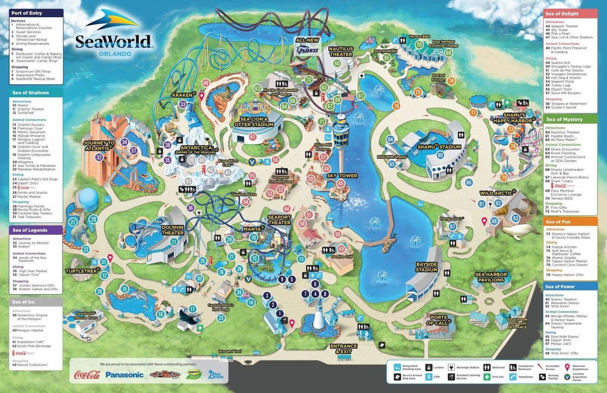kart av Seaworld
