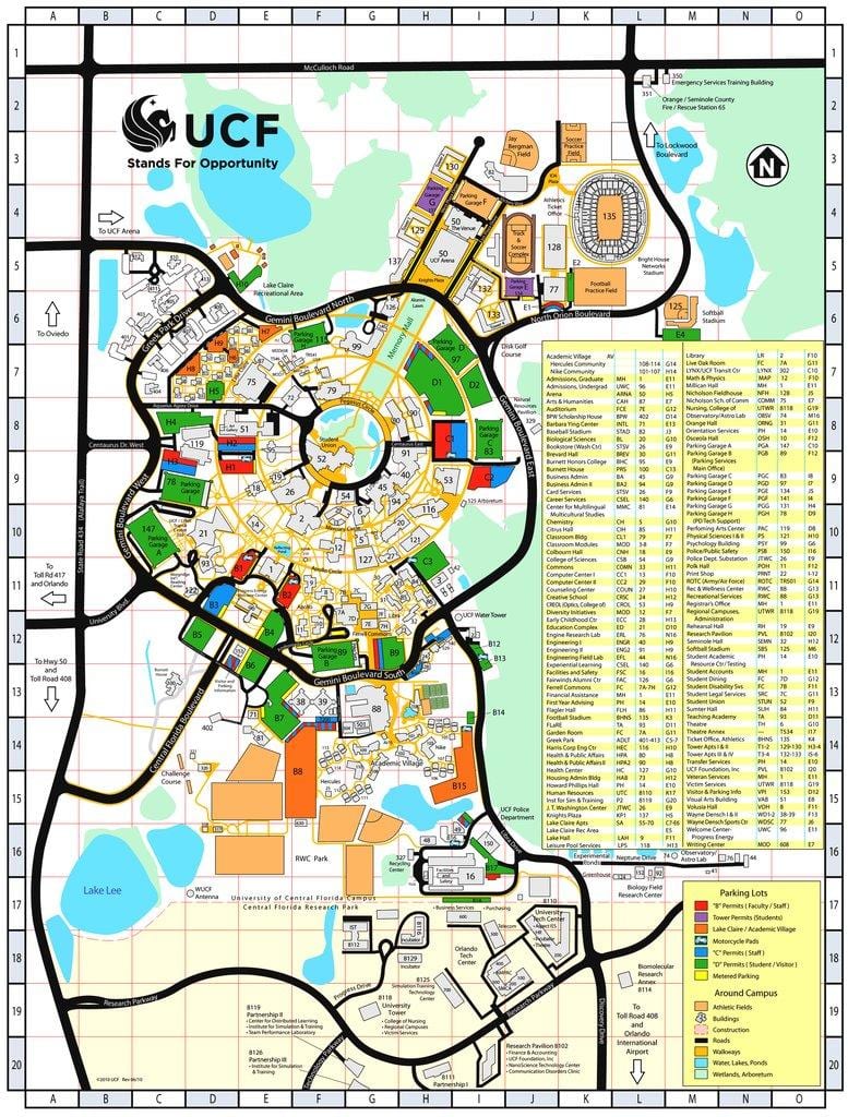 kart av university of central Florida